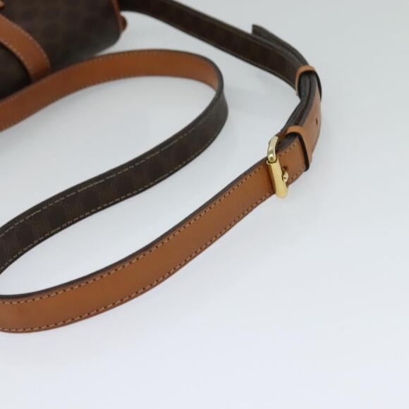 CELINE Macadam Canvas Shoulder Bag Pvc Brown Gold - Picture 7 of 13